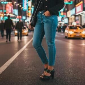 Born Teirney black studded full grain Leather high heels